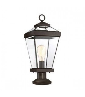 1 Light Medium Outdoor Pedestal Western Bronze IP44 - 1