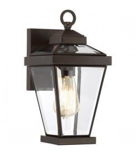 1 Light Small Outdoor Wall Lantern Western Bronze IP44 - 1