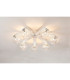 Cortland 64cm Flush Ceiling 7 Light G9 IP44 White/Polished Chrome/Clear Waved Round Glass-3