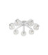 Cortland 64cm Flush Ceiling 7 Light G9 IP44 White/Polished Chrome/Clear Waved Round Glass-4
