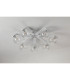 Cortland 64cm Flush Ceiling 7 Light G9 IP44 White/Polished Chrome/Clear Waved Round Glass-8