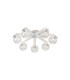 Cortland 64cm Flush Ceiling 7 Light G9 IP44 White/Polished Chrome/Clear Swirl Round Glass-1