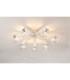 Cortland 64cm Flush Ceiling 7 Light G9 IP44 White/Polished Chrome/Clear Swirl Round Glass-3
