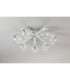 Cortland 64cm Flush Ceiling 7 Light G9 IP44 White/Polished Chrome/Clear Swirl Round Glass-8