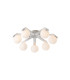 Cortland 64cm Flush Ceiling 7 Light G9 IP44 White/Polished Chrome/Opal Round Segment Glass-1