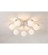 Cortland 64cm Flush Ceiling 7 Light G9 IP44 White/Polished Chrome/Opal Round Segment Glass-3