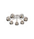 Cortland 64cm Flush Ceiling 7 Light G9 IP44 White/Polished Chrome/Smoke Smooth Round Glass-1
