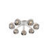Cortland 64cm Flush Ceiling 7 Light G9 IP44 White/Polished Chrome/Smoke Ribbed Round Glass-1
