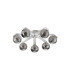 Cortland 64cm Flush Ceiling 7 Light G9 IP44 White/Polished Chrome/Smoke Ribbed Round Glass-4