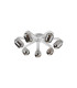 Cortland 64cm Flush Ceiling 7 Light G9 IP44 White/Polished Chrome/Smoke Smooth Tubular Glass-4