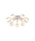 Cortland 64cm Flush Ceiling 7 Light G9 IP44 White/Polished Chrome/White Two-Tone Snow Specks Round Glass-1