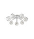 Cortland 64cm Flush Ceiling 7 Light G9 IP44 White/Polished Chrome/White Two-Tone Snow Specks Round Glass-4