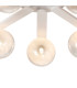 Cortland 64cm Flush Ceiling 7 Light G9 IP44 White/Polished Chrome/White Two-Tone Snow Specks Round Glass-7