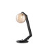 Cortland Table Lamp 1 Light G9 Black/Polished Chrome/Amber Ribbed Round Glass-1
