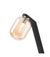 Cortland Table Lamp 1 Light G9 Black/Polished Chrome/Amber Smooth Tubular Glass-5