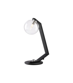 Cortland Table Lamp 1 Light G9 Black/Polished Chrome/Clear Smooth Round Glass-1