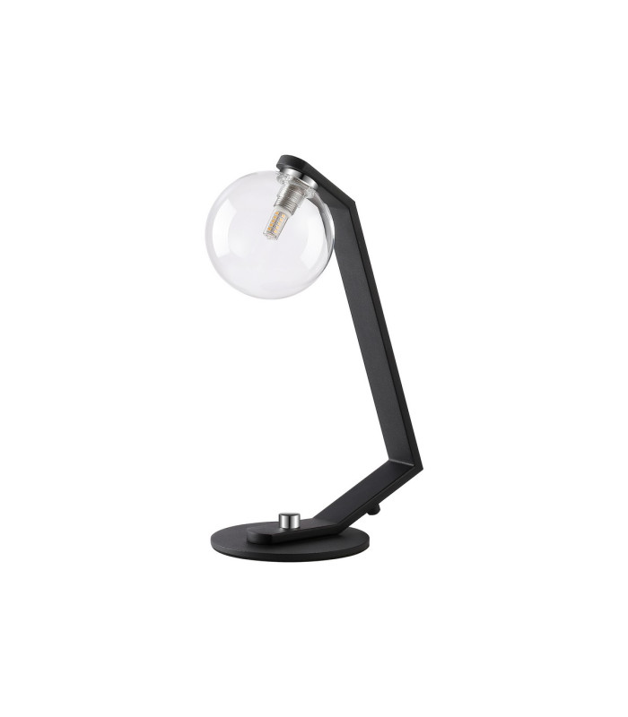 Cortland Table Lamp 1 Light G9 Black/Polished Chrome/Clear Smooth Round Glass-4