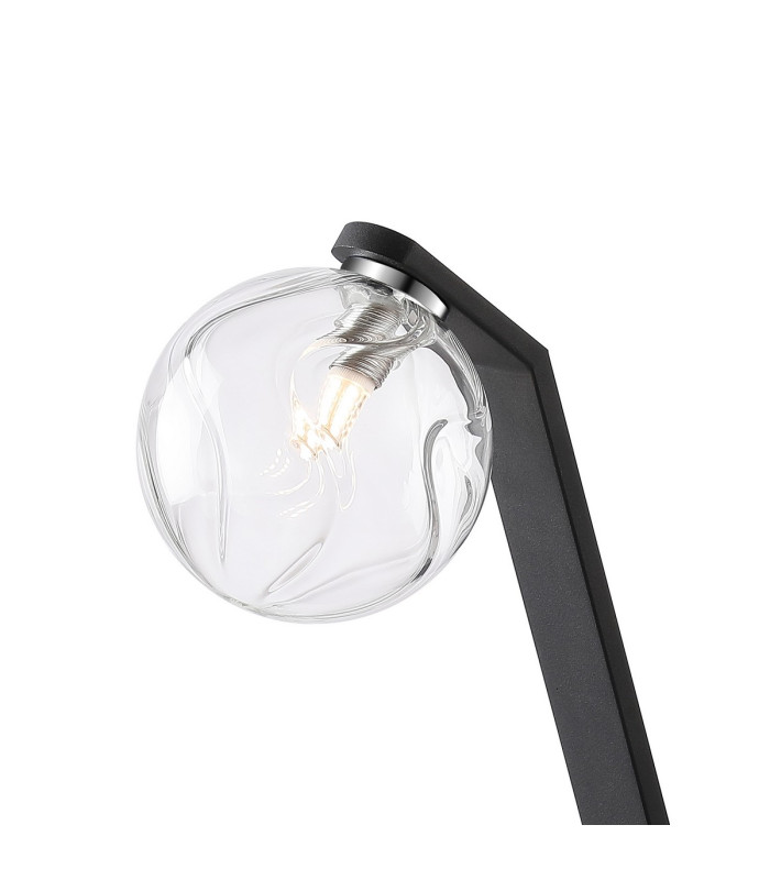 Cortland Table Lamp 1 Light G9 Black/Polished Chrome/Clear Waved Round Glass-5