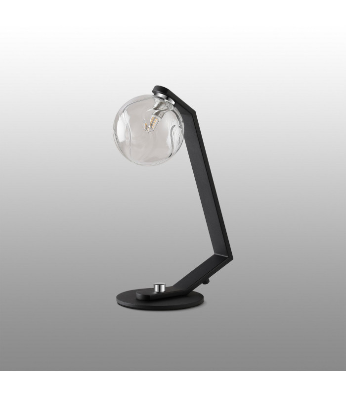 Cortland Table Lamp 1 Light G9 Black/Polished Chrome/Clear Waved Round Glass-7
