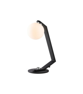 Cortland Table Lamp 1 Light G9 Black/Polished Chrome/Opal Smooth Round Glass-1