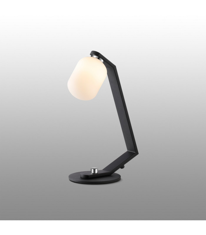 Cortland Table Lamp 1 Light G9 Black/Polished Chrome/Opal Smooth Tubular Glass-3