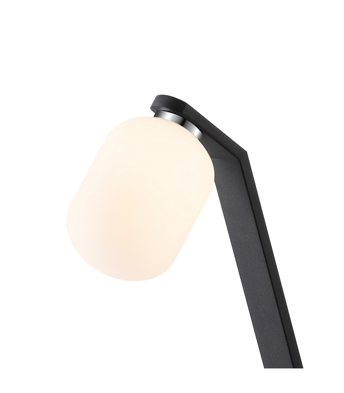 Cortland Table Lamp 1 Light G9 Black/Polished Chrome/Opal Smooth Tubular Glass-6
