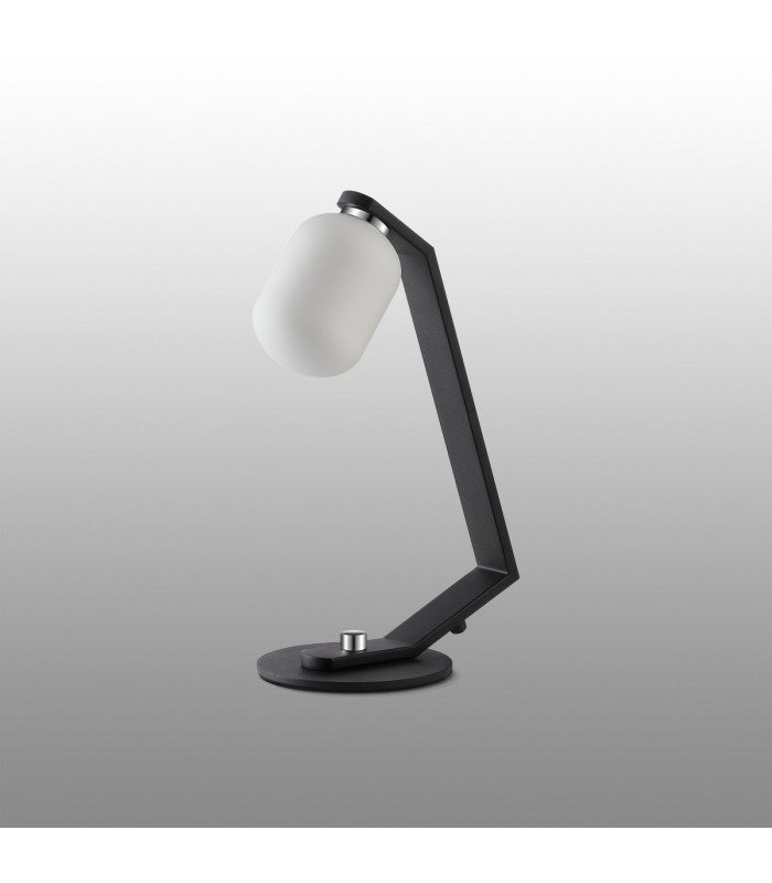 Cortland Table Lamp 1 Light G9 Black/Polished Chrome/Opal Smooth Tubular Glass-8