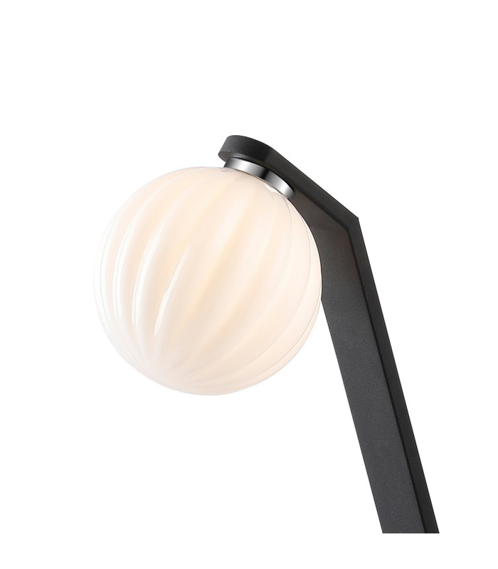 Cortland Table Lamp 1 Light G9 Black/Polished Chrome/Opal Round Segment Glass-5