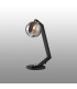 Cortland Table Lamp 1 Light G9 Black/Polished Chrome/Smoke Ribbed Round Glass-3