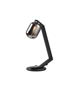 Cortland Table Lamp 1 Light G9 Black/Polished Chrome/Smoke Smooth Tubular Glass-1