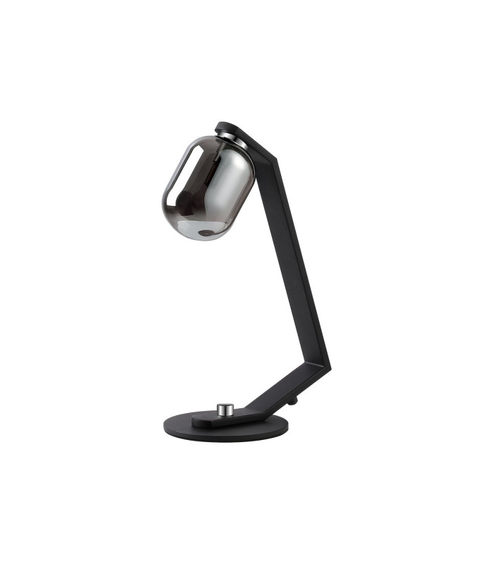 Cortland Table Lamp 1 Light G9 Black/Polished Chrome/Smoke Smooth Tubular Glass-4