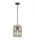 1 Light Mini Cage Pendant Rustic Black - 1
