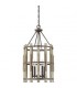 4 Light Cage Pendant Rustic Black - 1