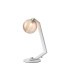 Cortland Table Lamp 1 Light G9 White/Polished Chrome/Amber Ribbed Round Glass-1