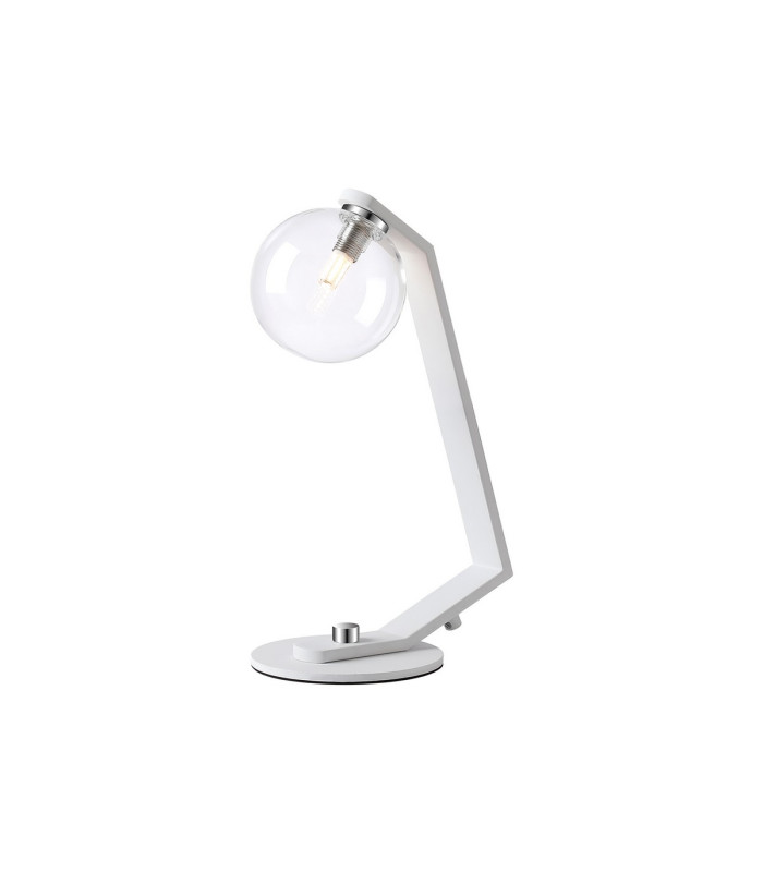 Cortland Table Lamp 1 Light G9 White/Polished Chrome/Clear Smooth Round Glass-1