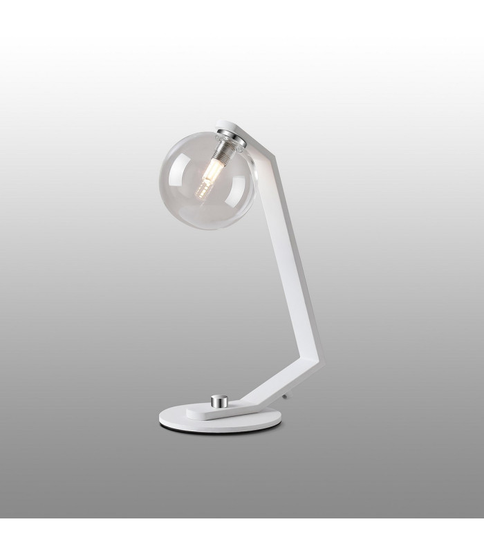 Cortland Table Lamp 1 Light G9 White/Polished Chrome/Clear Smooth Round Glass-3