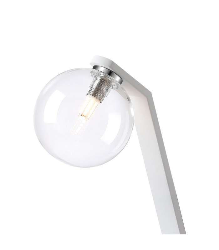 Cortland Table Lamp 1 Light G9 White/Polished Chrome/Clear Smooth Round Glass-5