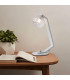 Cortland Table Lamp 1 Light G9 White/Polished Chrome/Clear Cross Pattern Round Glass-4