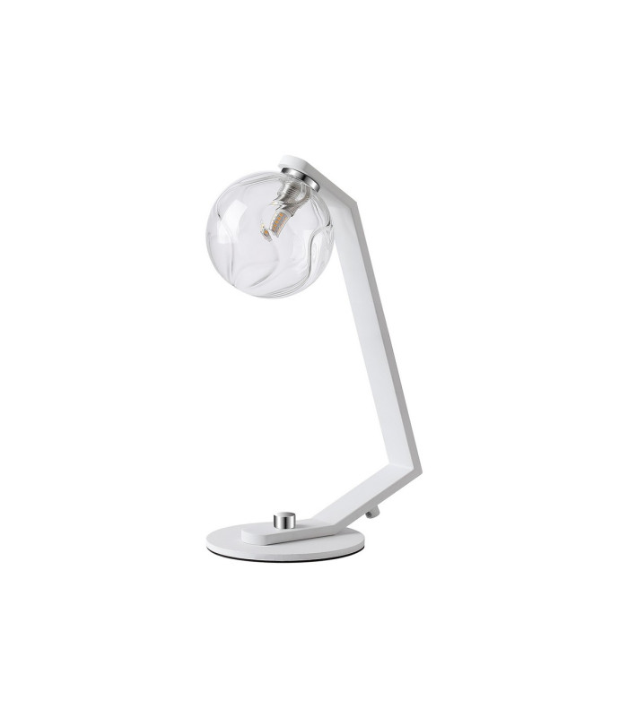 Cortland Table Lamp 1 Light G9 White/Polished Chrome/Clear Waved Round Glass-4