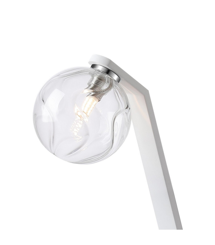 Cortland Table Lamp 1 Light G9 White/Polished Chrome/Clear Waved Round Glass-5