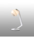 Cortland Table Lamp 1 Light G9 White/Polished Chrome/Grey Round Marble Effect Glass-3