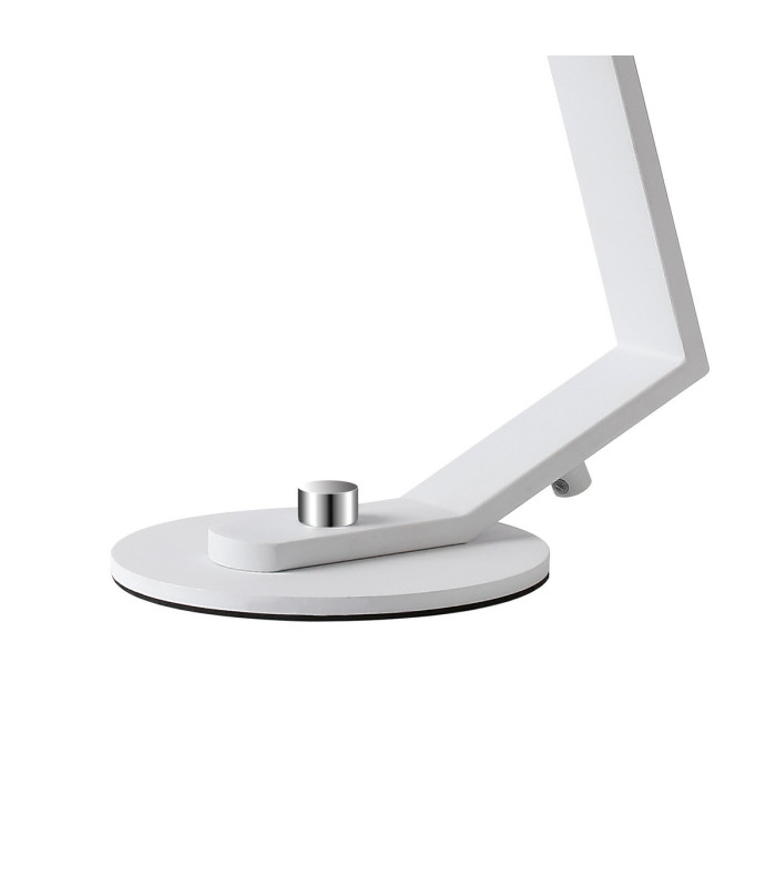Cortland Table Lamp 1 Light G9 White/Polished Chrome/Grey Round Marble Effect Glass-6