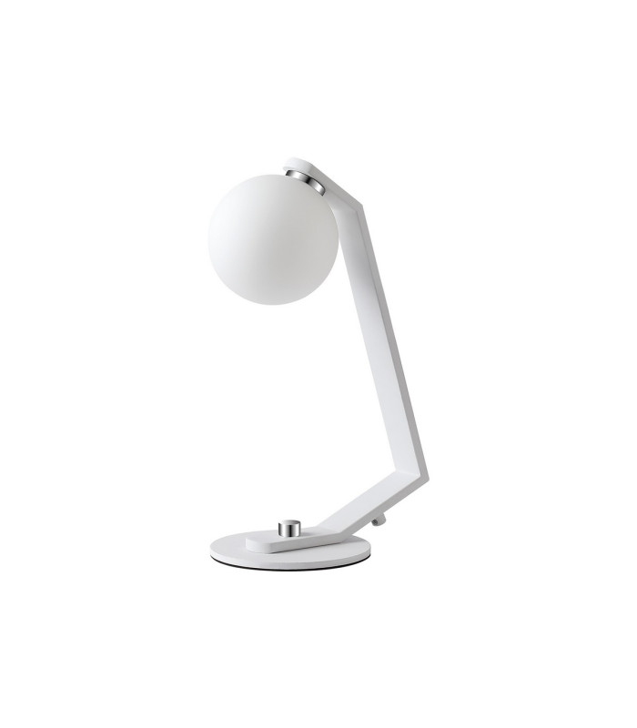 Cortland Table Lamp 1 Light G9 White/Polished Chrome/Opal Smooth Round Glass-5