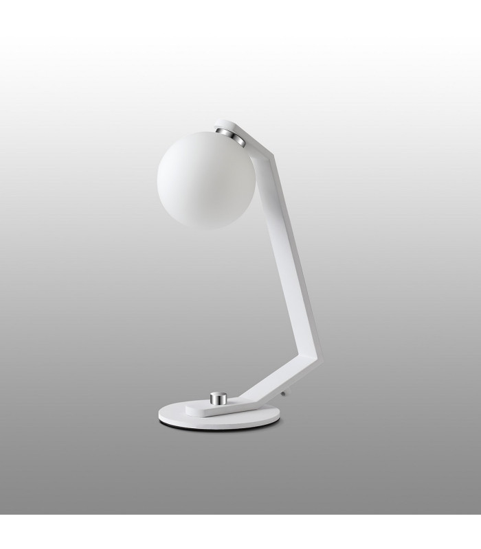 Cortland Table Lamp 1 Light G9 White/Polished Chrome/Opal Smooth Round Glass-8