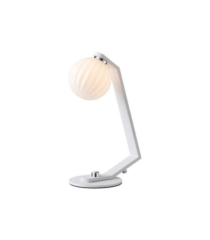 Cortland Table Lamp 1 Light G9 White/Polished Chrome/Opal Round Segment Glass-1