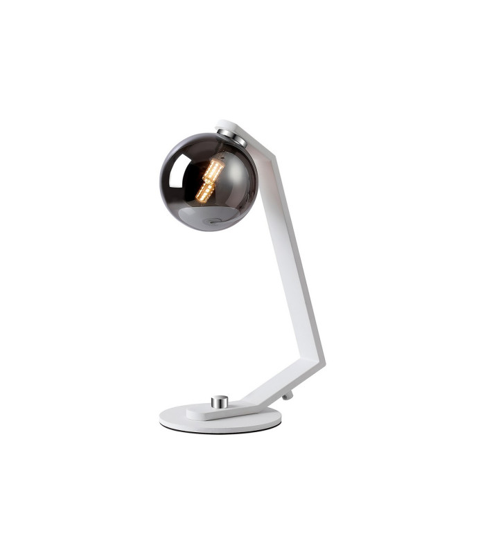 Cortland Table Lamp 1 Light G9 White/Polished Chrome/Smoke Smooth Round Glass-1