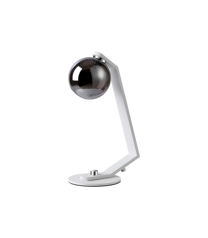 Cortland Table Lamp 1 Light G9 White/Polished Chrome/Smoke Smooth Round Glass-4