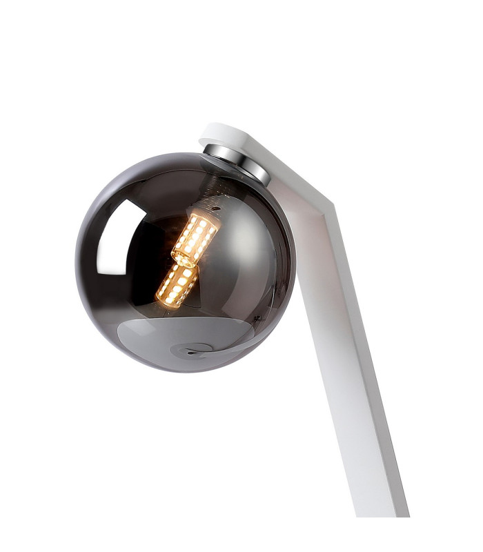 Cortland Table Lamp 1 Light G9 White/Polished Chrome/Smoke Smooth Round Glass-5