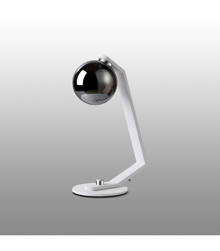 Cortland Table Lamp 1 Light G9 White/Polished Chrome/Smoke Smooth Round Glass-7