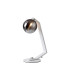 Cortland Table Lamp 1 Light G9 White/Polished Chrome/Smoke Ribbed Round Glass-1
